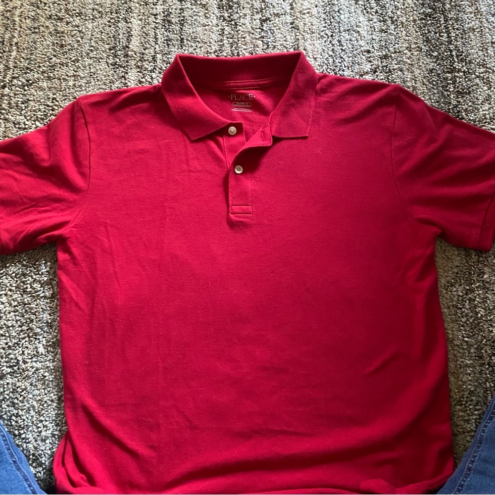 Children’s Place Vibrant Red Polo Shirt (12)